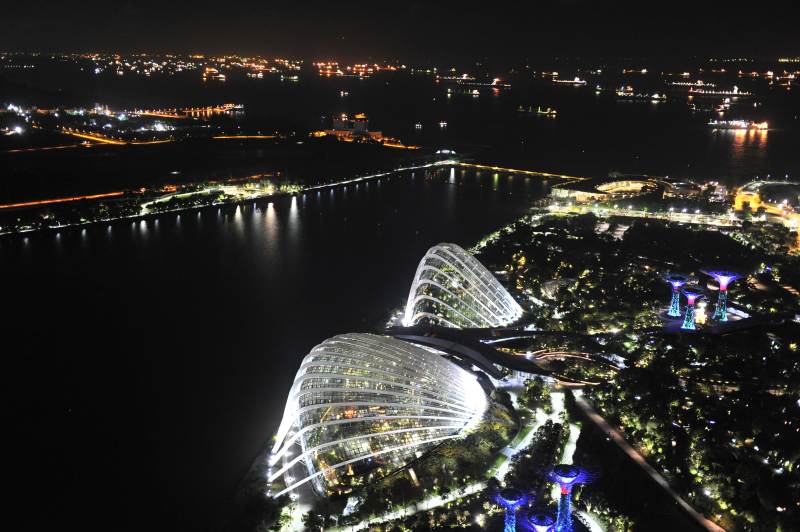 新加坡夜景璀璨图片