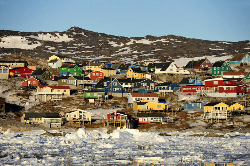 北极小镇雪景图片