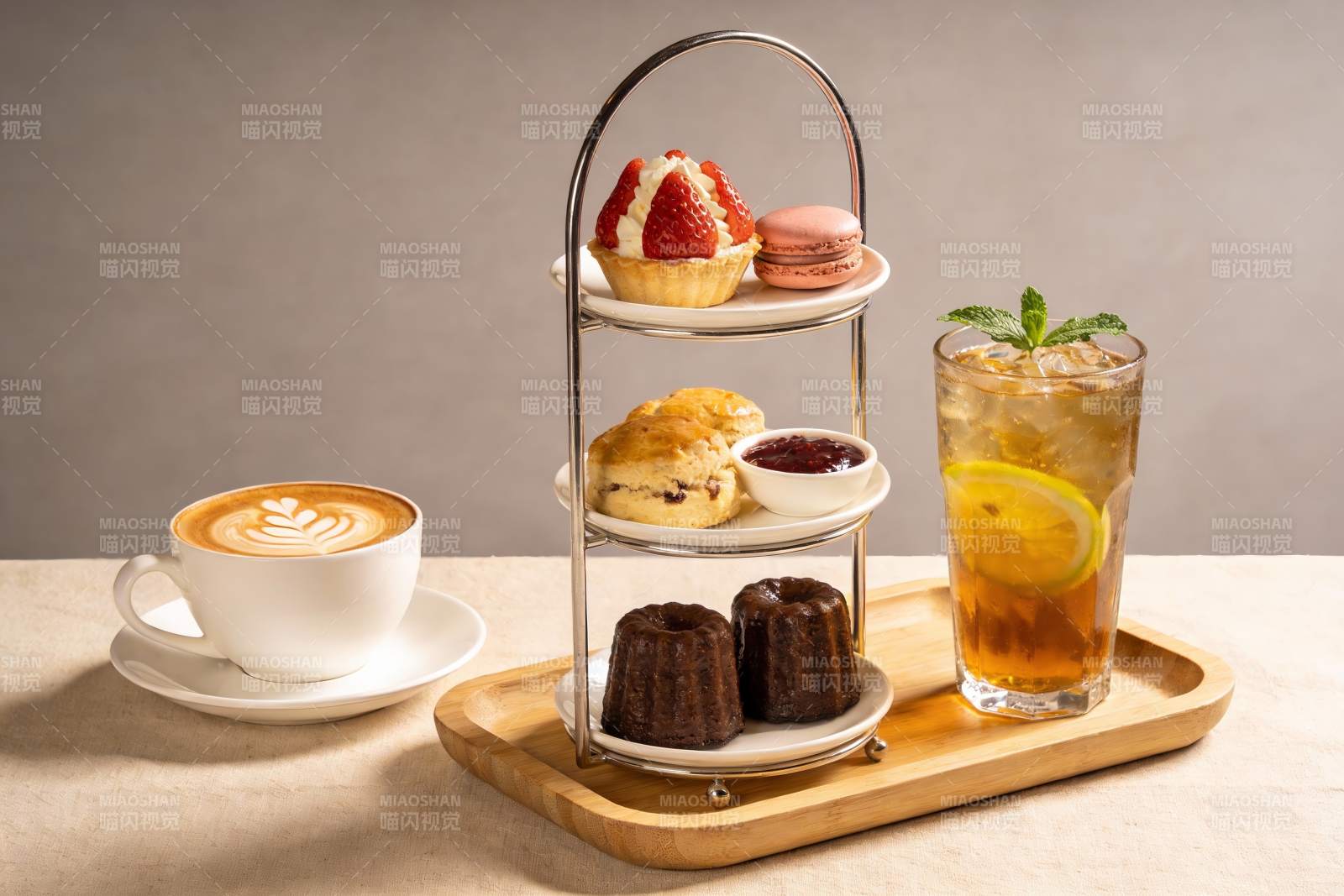 下午茶甜点饮品摆盘图片