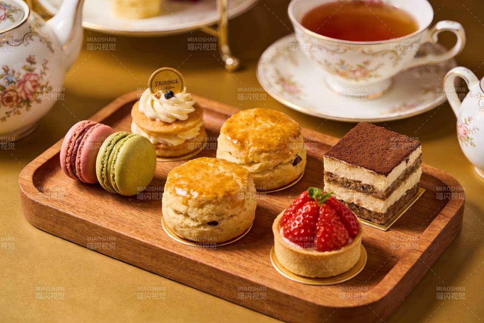 精致下午茶甜点摆盘图片