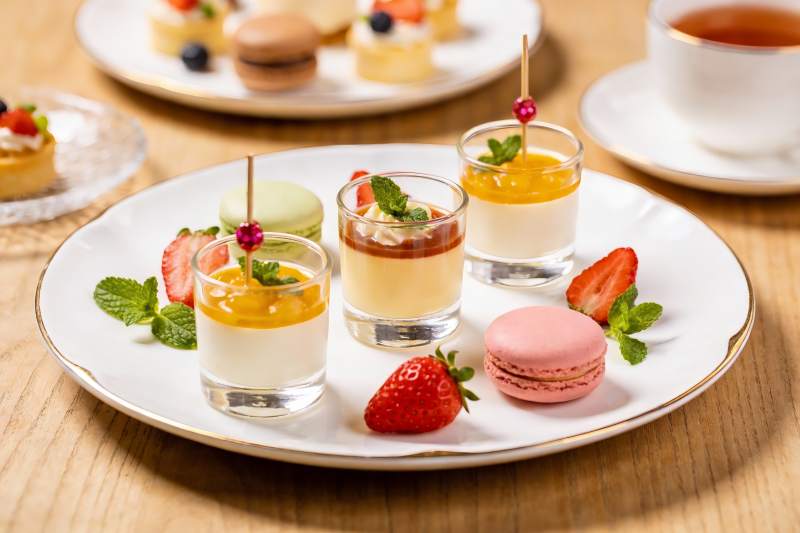 精致下午茶甜点摆盘图片