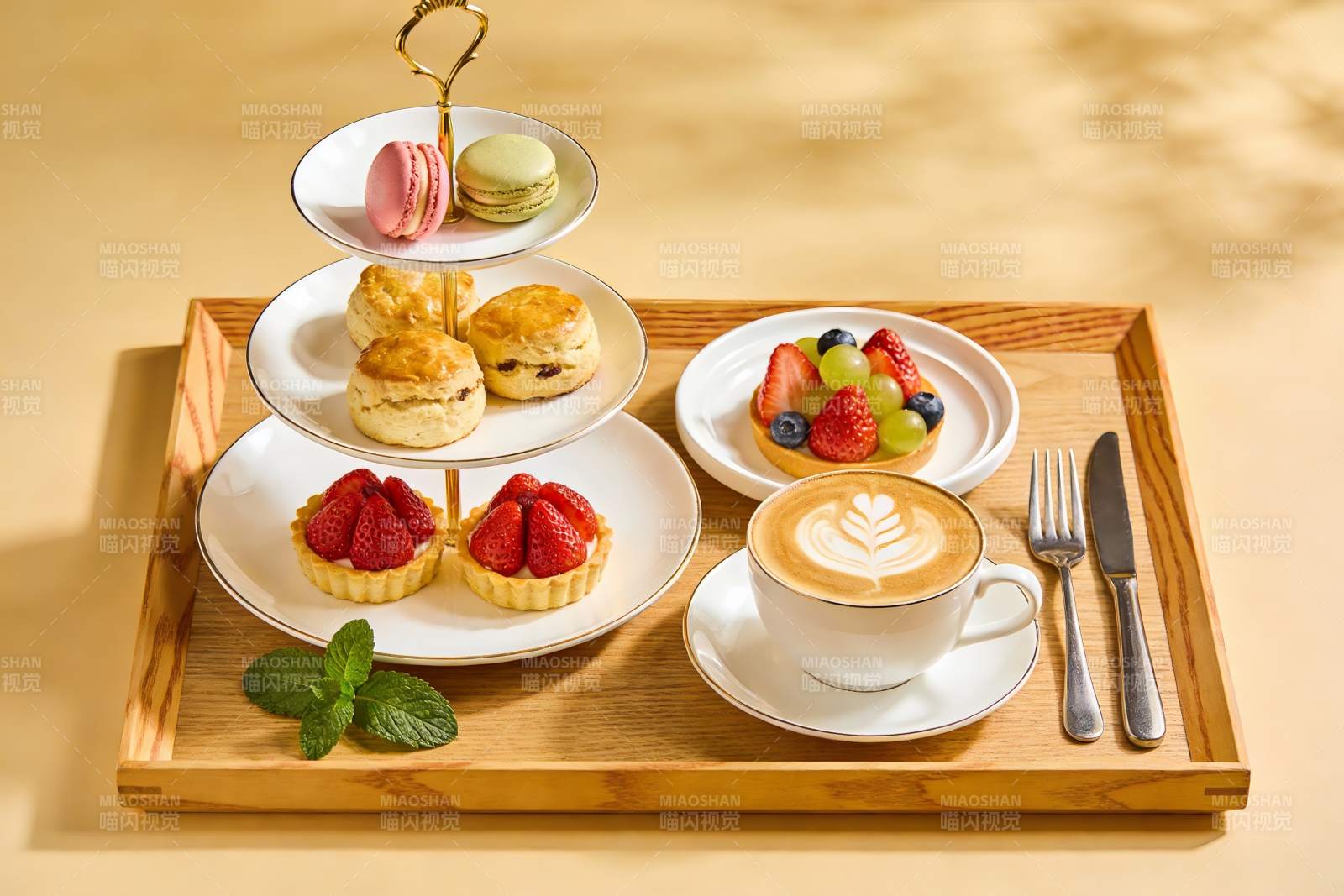 精致下午茶摆盘图片