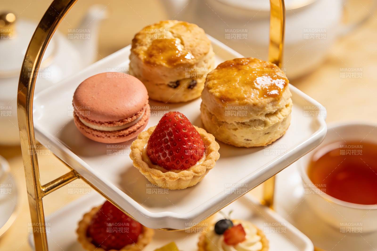 精致下午茶点心摆盘图片
