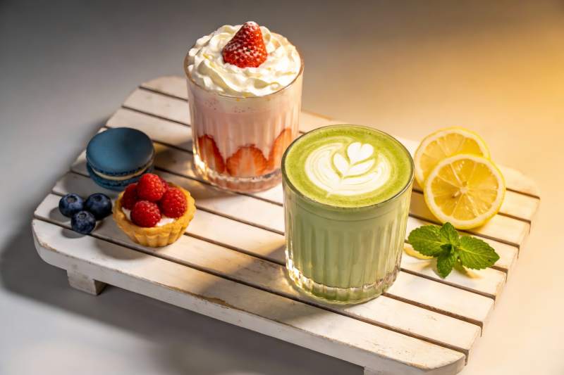 饮品甜点摆盘精美诱人图片