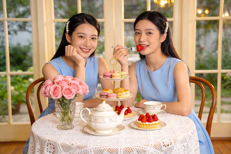 两位女士下午茶时光图片