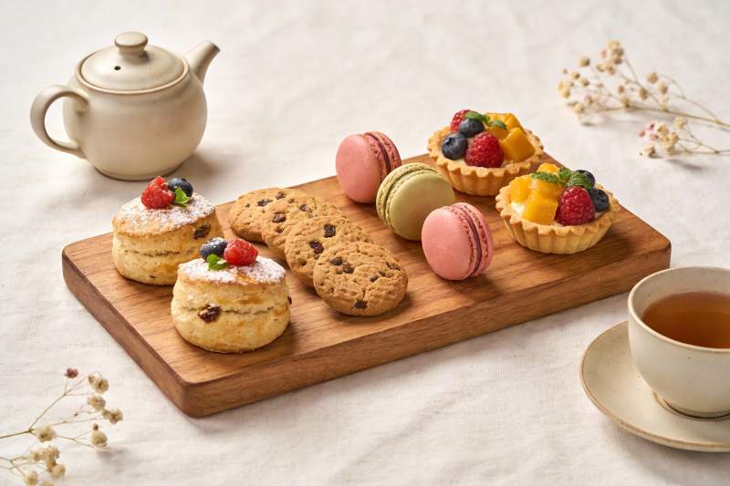 精致下午茶甜点摆盘图片