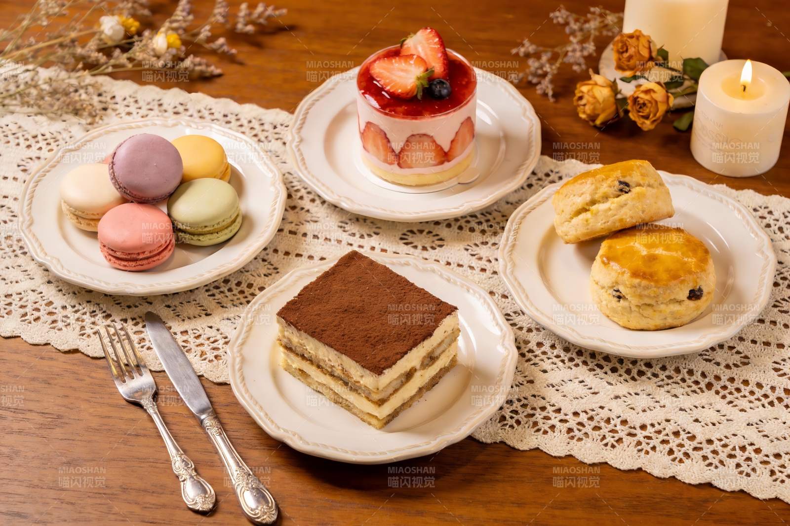 精致甜点摆盘美食摄影图片