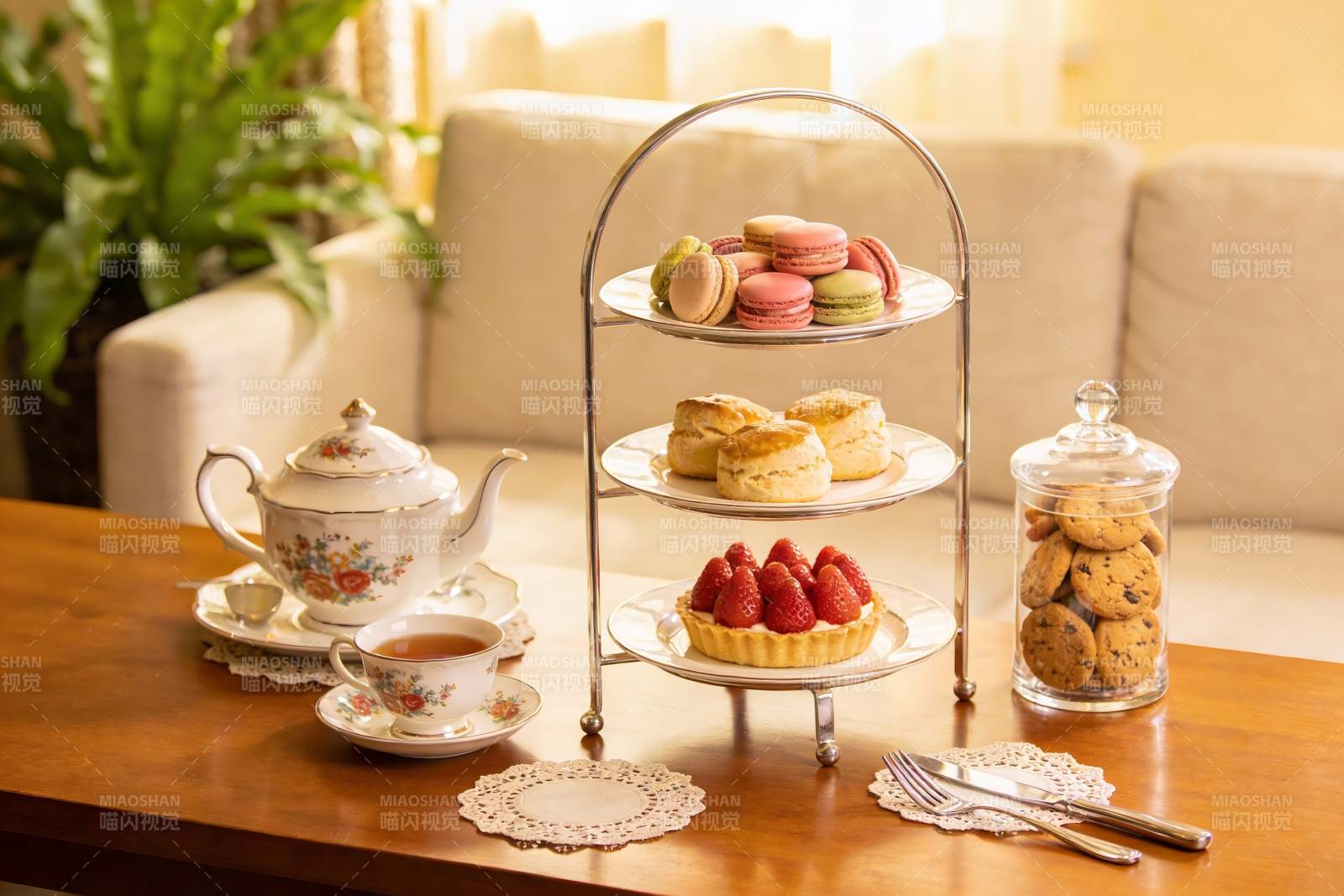 精致下午茶摆盘图片