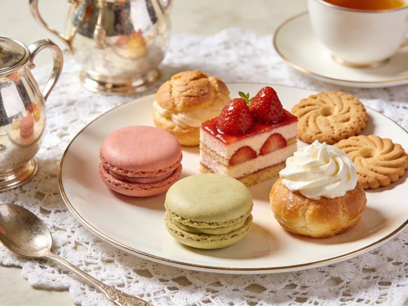 精致下午茶甜点摆盘图片