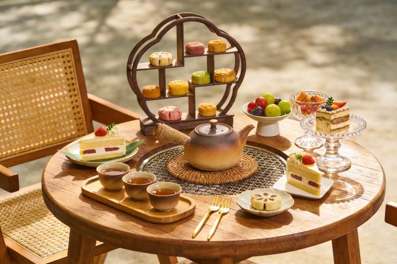 户外茶点下午茶场景图片