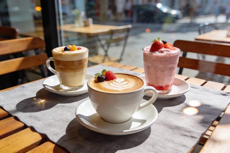 咖啡与甜品的惬意时光图片