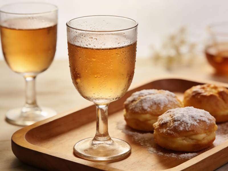 饮品与甜点的诱人组合图片