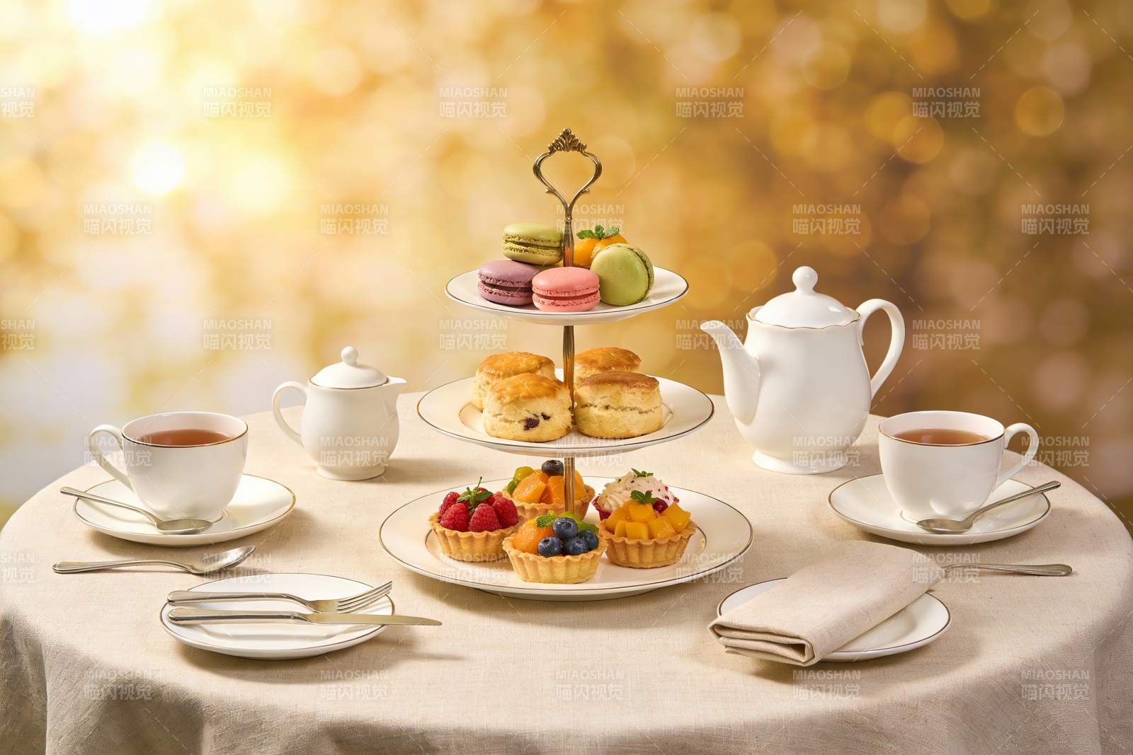 精致下午茶摆盘图片