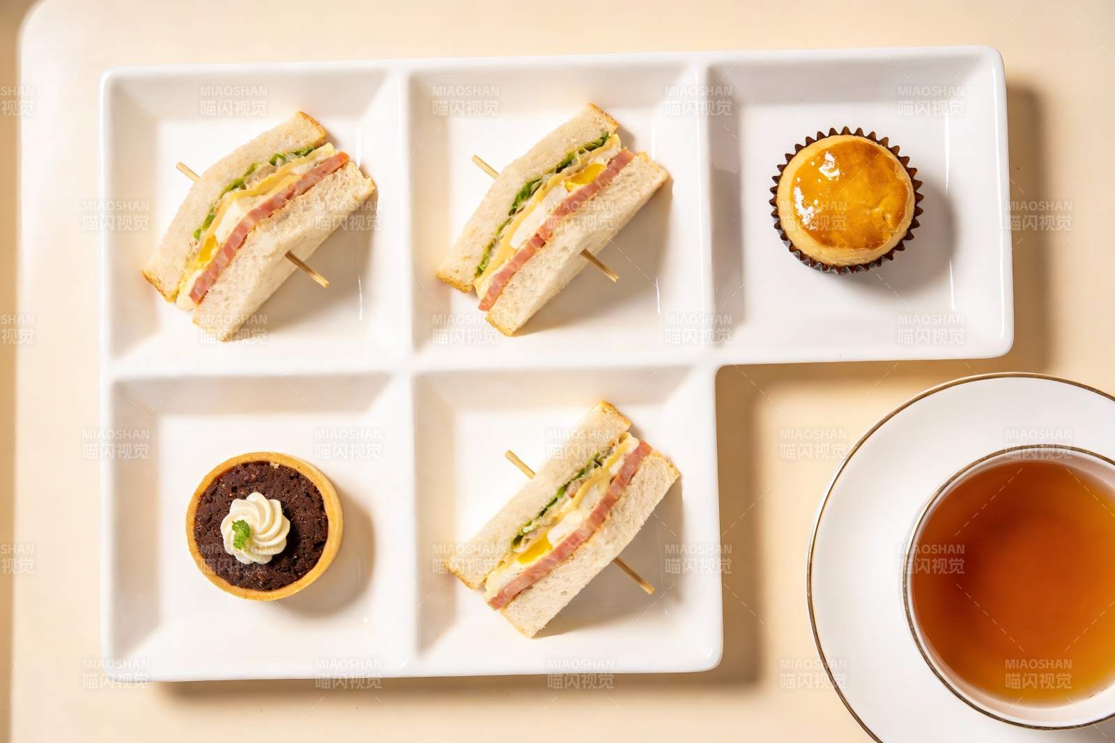 精致下午茶点心拼盘图片