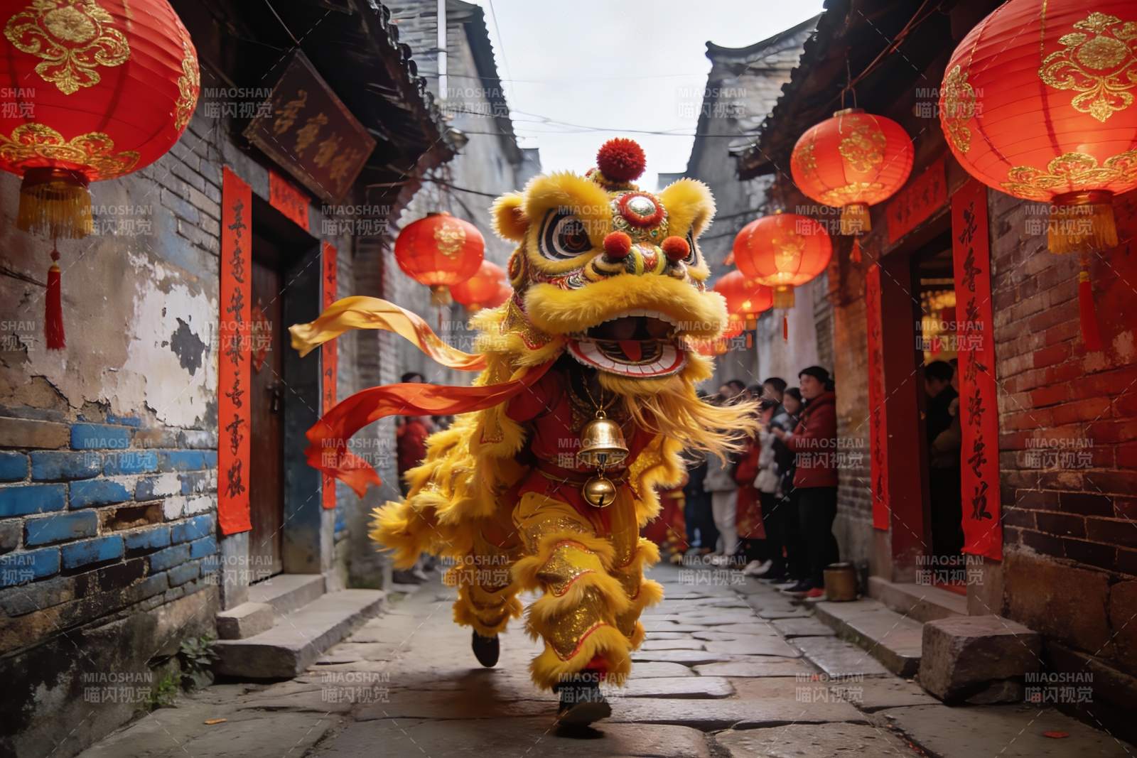古巷舞狮迎新春图片