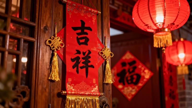 春节装饰红灯笼挂饰图片