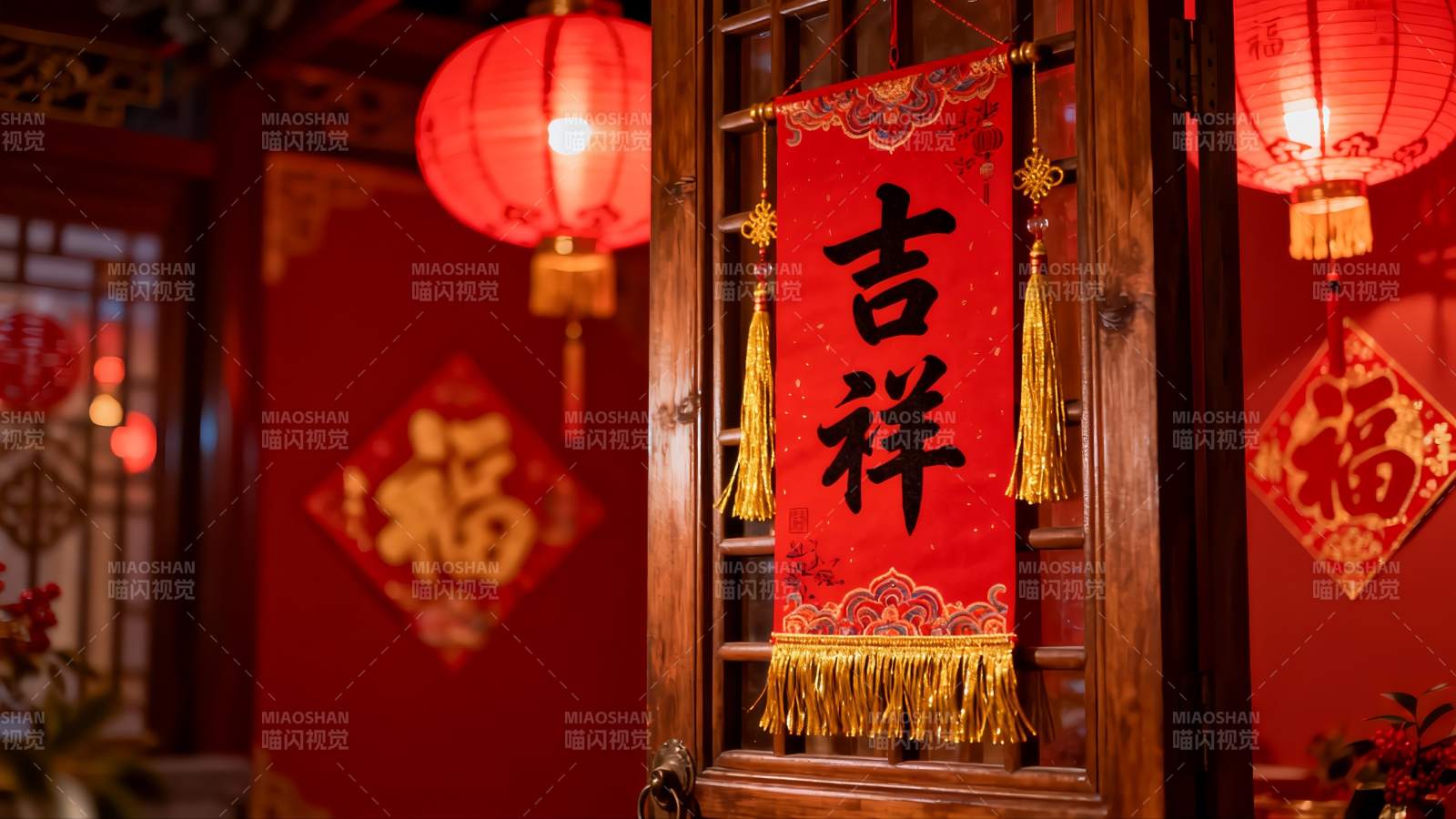 春节装饰红灯笼挂饰图片