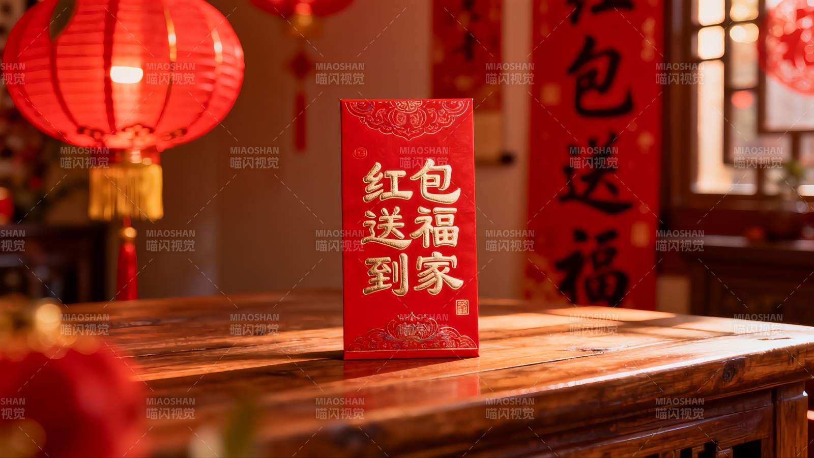 春节红包摆件喜庆氛围浓厚图片