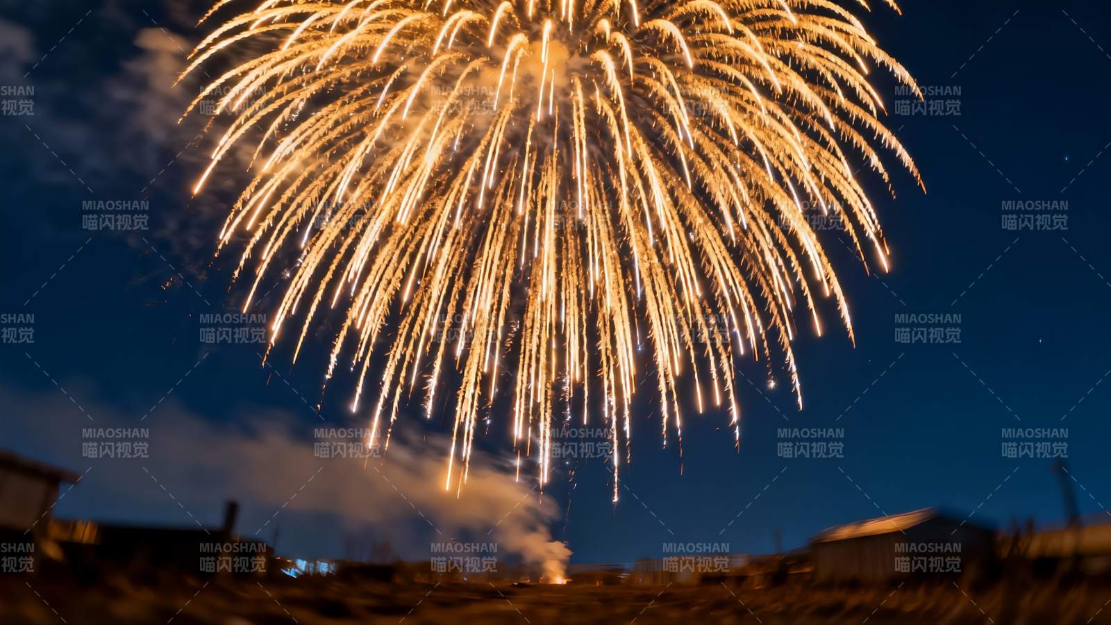 夜空烟花绽放绚丽景象图片