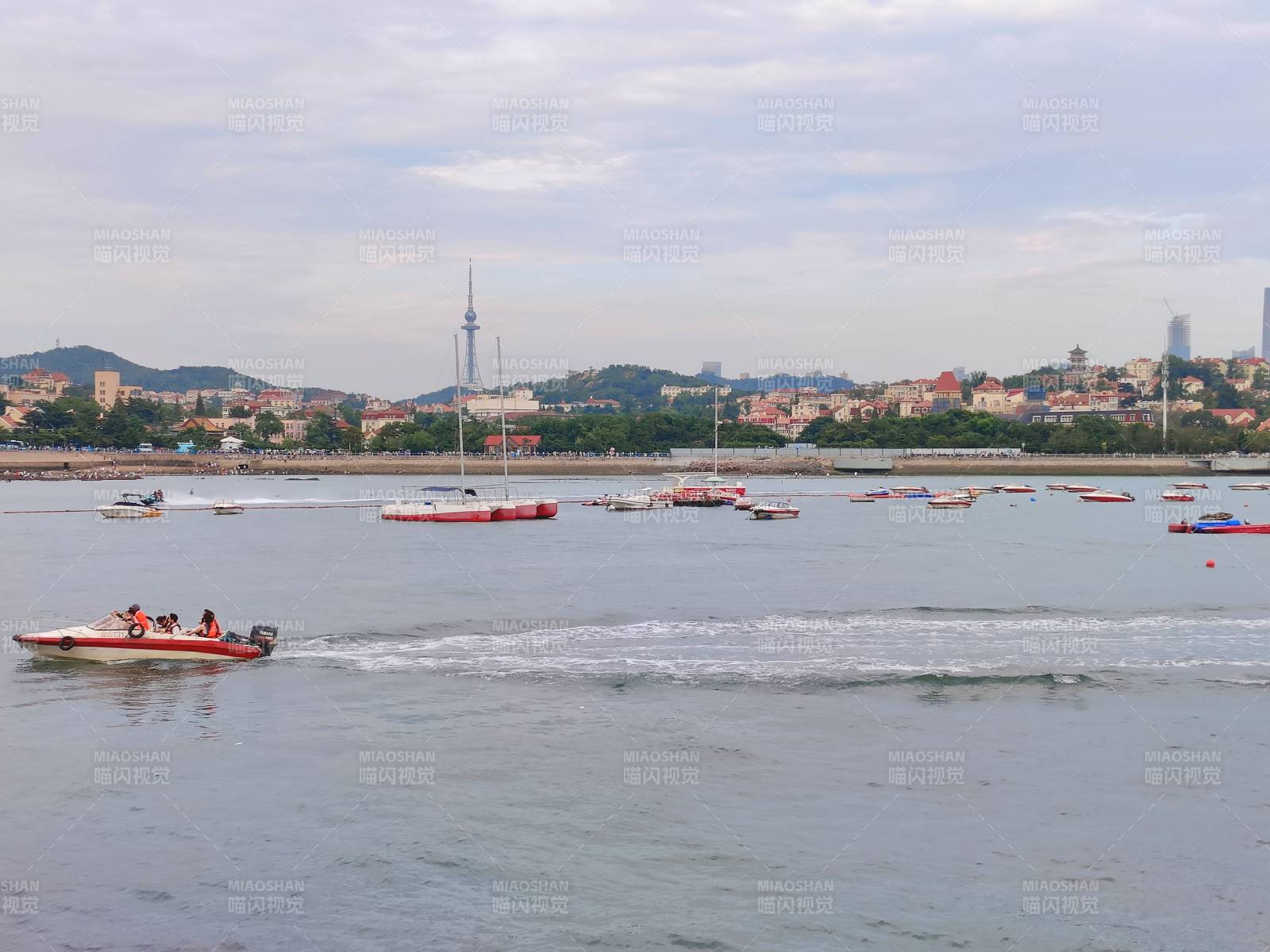 青岛海面快艇竞速图片