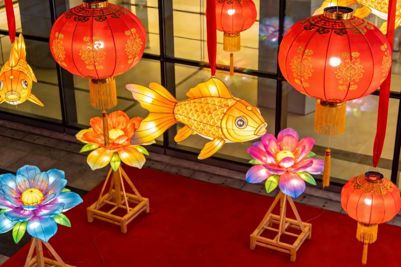 花灯映春夜图片