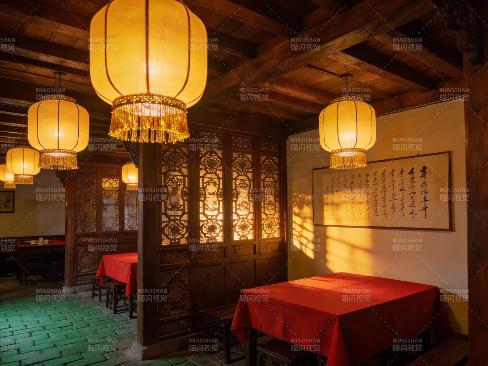 古色古香中式餐厅内部图片