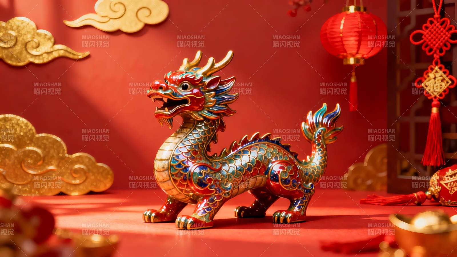 祥龙贺岁迎新春图片