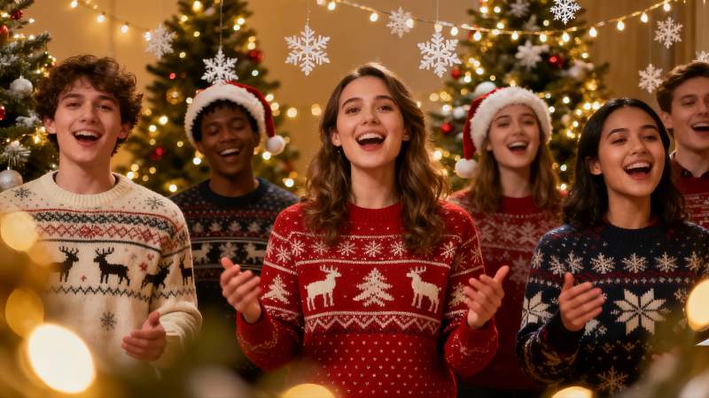 圣诞派对欢歌笑语图片