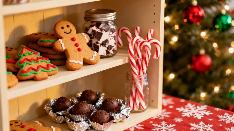 圣诞节日美食摆设图片