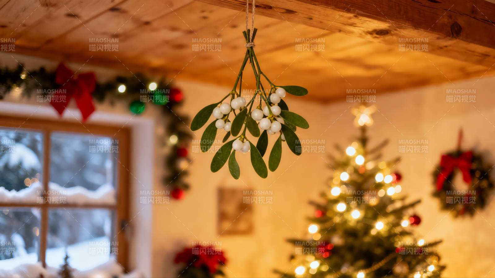 圣诞室内装饰温馨场景图片