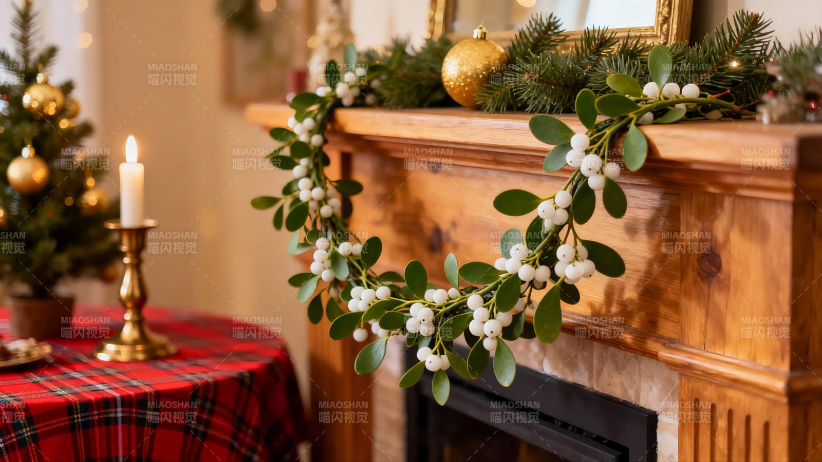 圣诞装饰温馨家居场景图片