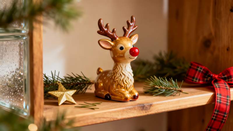 圣诞驯鹿摆件图片