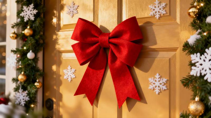 圣诞装饰门扉图片