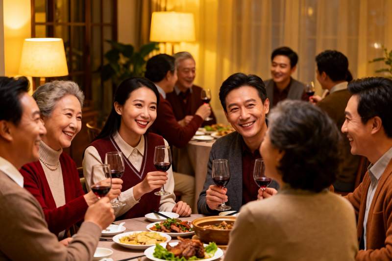 温馨家庭聚餐欢笑共享美好时光图片