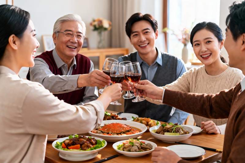 家庭聚餐欢庆时刻图片
