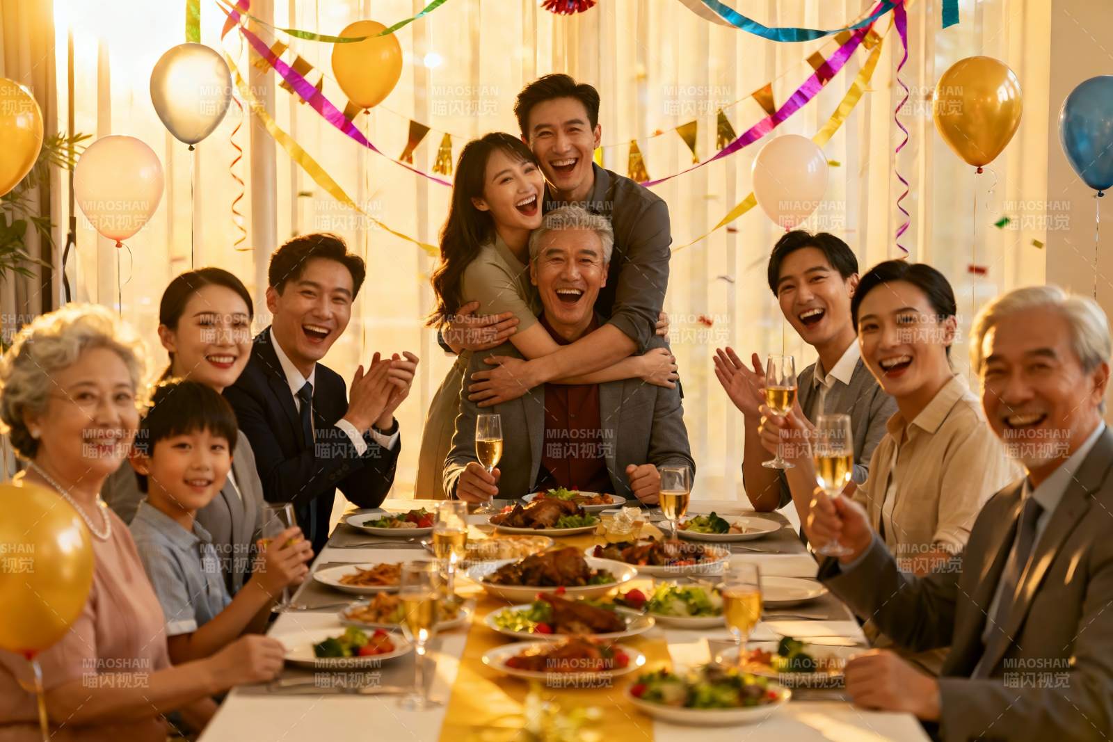 家庭聚会欢庆团圆图片