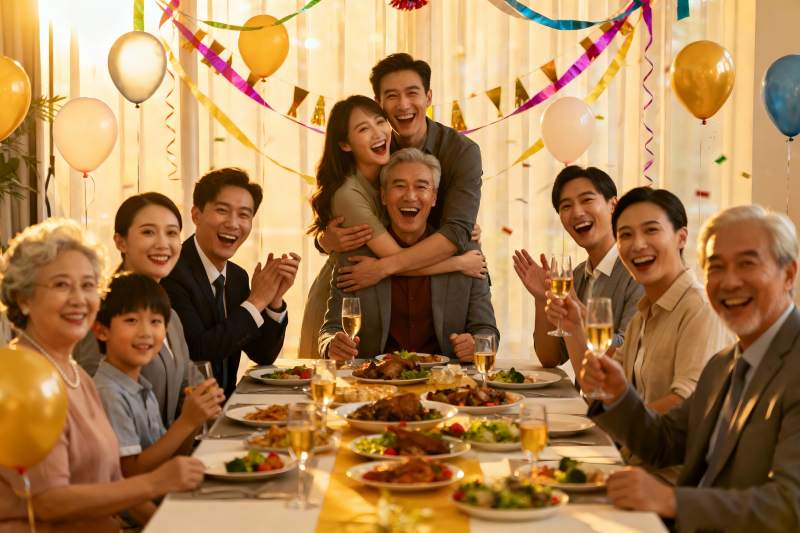 家庭聚会欢庆团圆图片