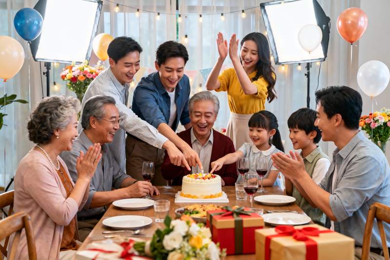 家庭生日派对欢聚一堂图片