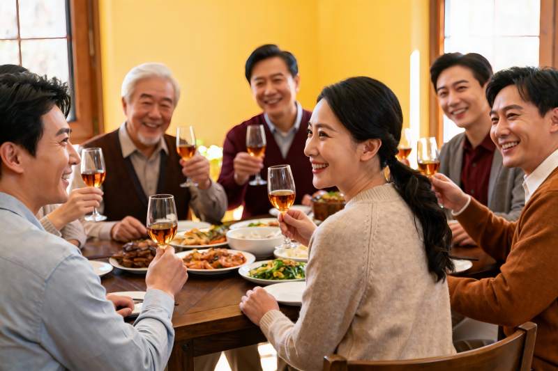 家庭聚餐欢庆时刻图片
