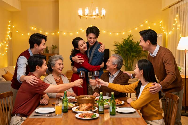 家庭聚餐欢庆时刻图片