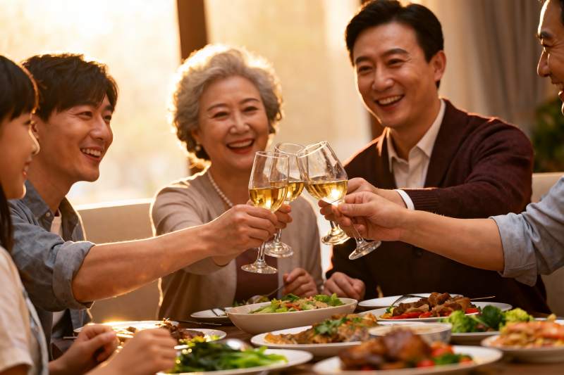 家庭聚餐欢庆时刻图片