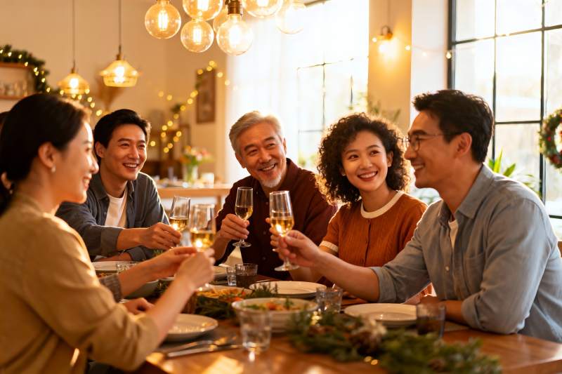 家庭聚餐欢庆时刻图片