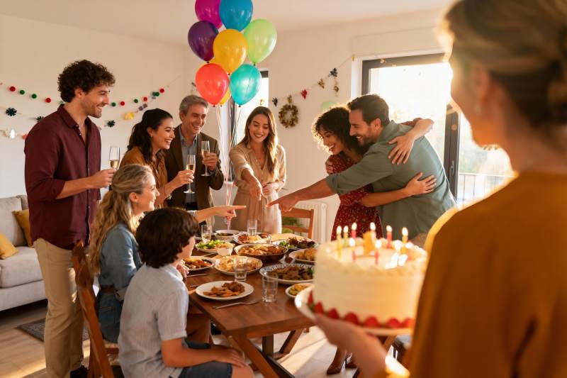 生日派对欢聚一堂图片