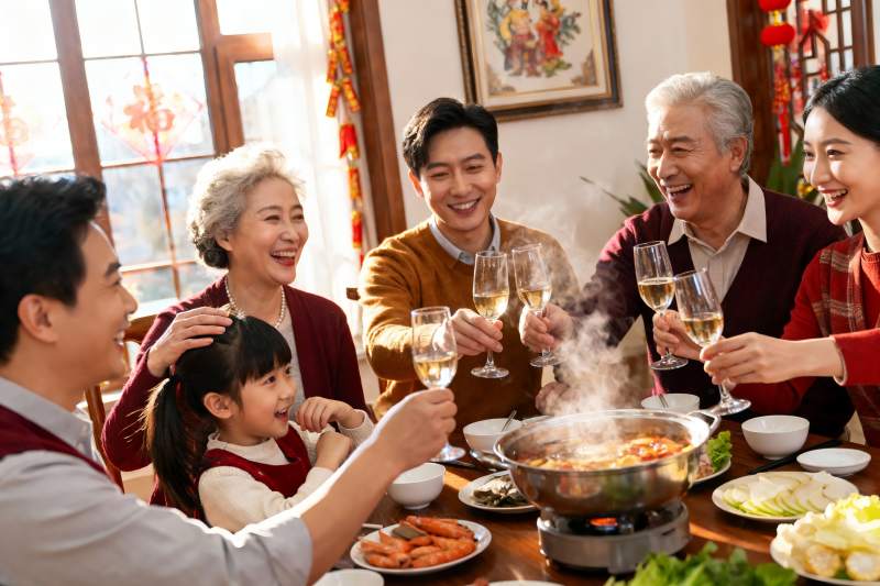 家庭聚餐欢庆团圆图片