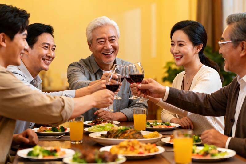 家庭聚餐欢庆时刻图片