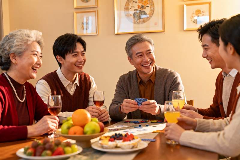 家庭聚会欢笑共享美好时光图片