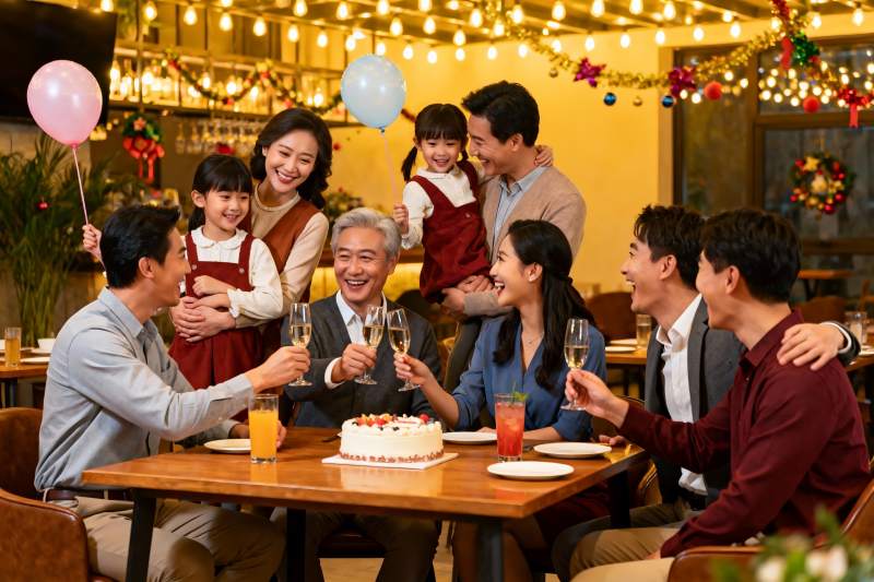 家庭聚会欢庆场景图片