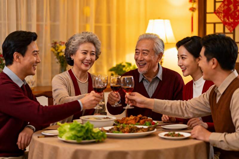 家庭聚餐欢庆时刻图片