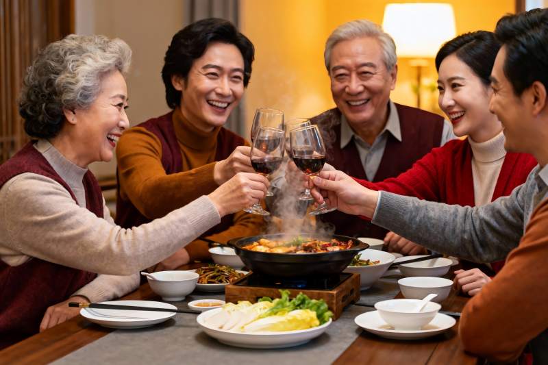 家庭聚餐欢庆时刻图片