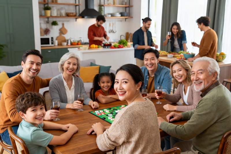 家庭聚会欢聚一堂其乐融融图片